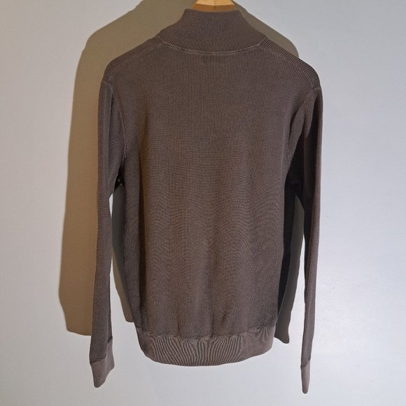 J. Crew Men's Textured Small Quarter Zip Mock Neck Pullover Style #H6956 - Picture 4 of 16